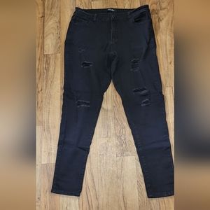 Black ripped jeans 2XL Wax Jeans